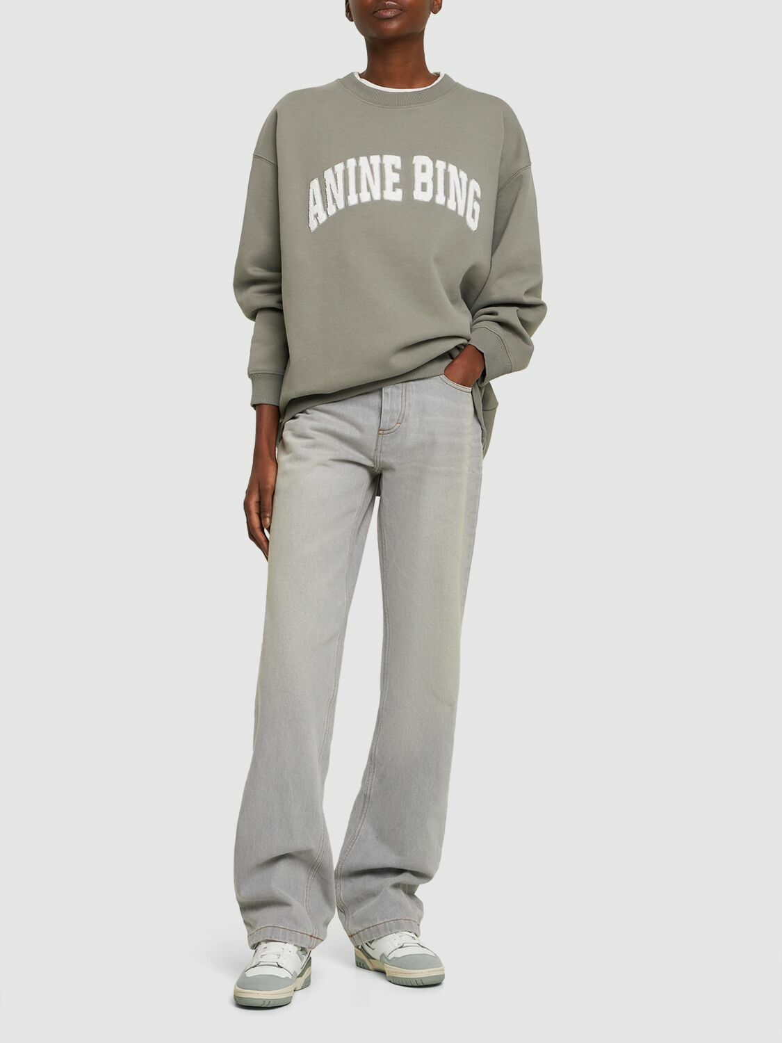 ANINE BING - Tyler Logo Printed Cotton Sweatshirt