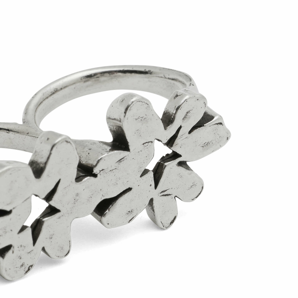 TwoJeys Flower Knuckle Ring in Silver