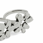 TwoJeys Flower Knuckle Ring in Silver