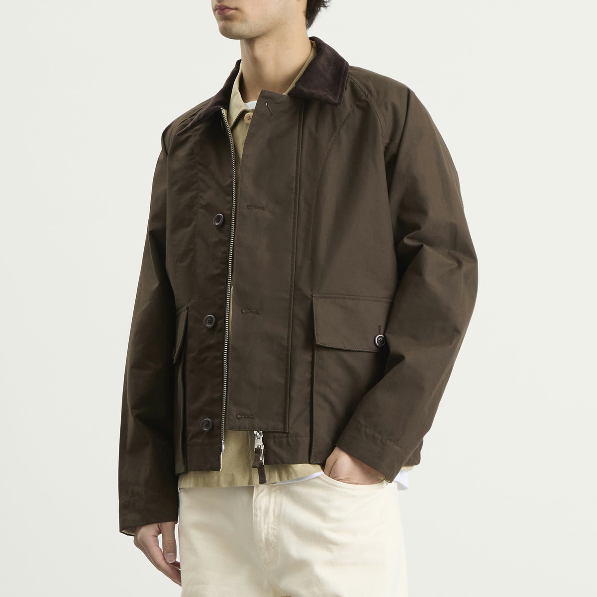 Norse Projects Men's Holmen Wax Jacket in Delicioso Brown