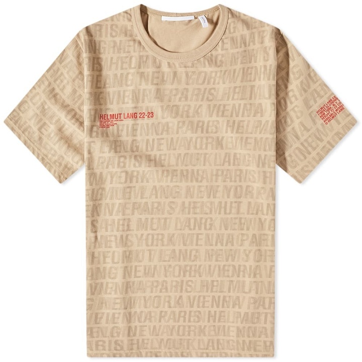 Photo: Helmut Lang Men's All Over Logo T-Shirt in Sandstorm