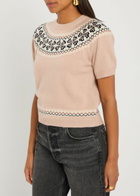 Frame Fair Isle Cashmere top Pink