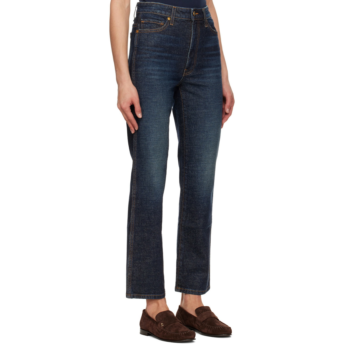KHAITE Blue Abigail Stretch Jeans
