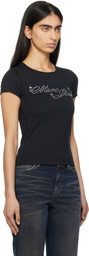 Marc Jacobs Black Charm Logo Shrunken T-shirt