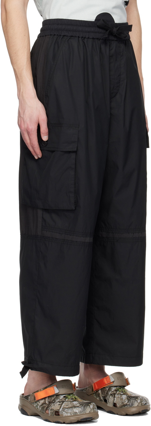 A PERSONAL NOTE 73 Black Paneled Cargo Pants