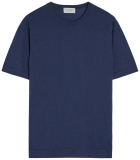 John Smedley Lorca Fine-knit Cotton T-shirt Navy