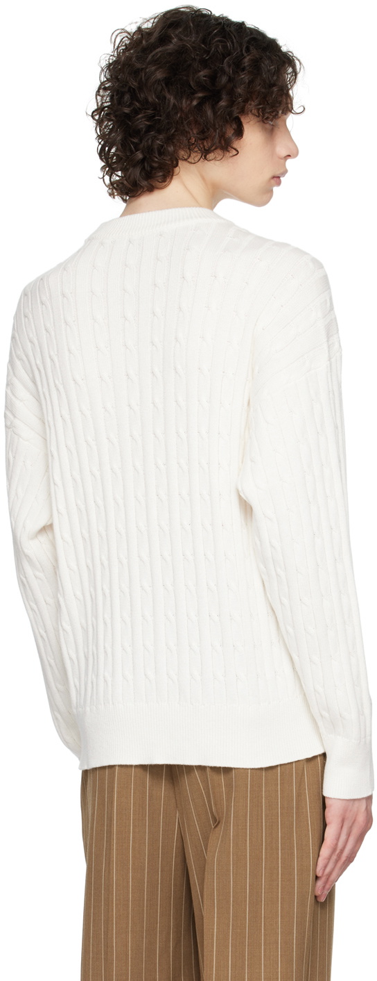 Filippa K White Braided Sweater