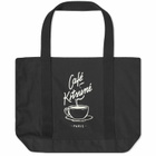 Cafe Kitsune Men's Café Kitsune Coffee Cup Tote Bag in Black 