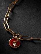 Foundrae - Classic Fob 18-Karat Gold, Enamel and Diamond Bracelet