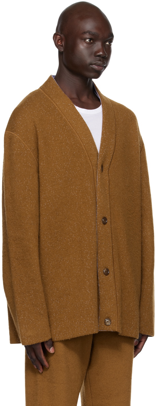 ZEGNA x The Elder Statesman Brown Jacquard Cardigan Zegna
