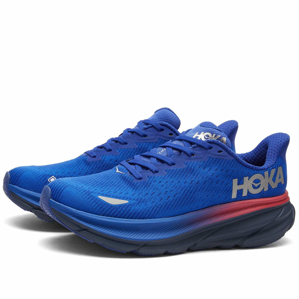 Hoka One One Women's Clifton 9 GTX Sneakers in Dazzling Blue/Evening