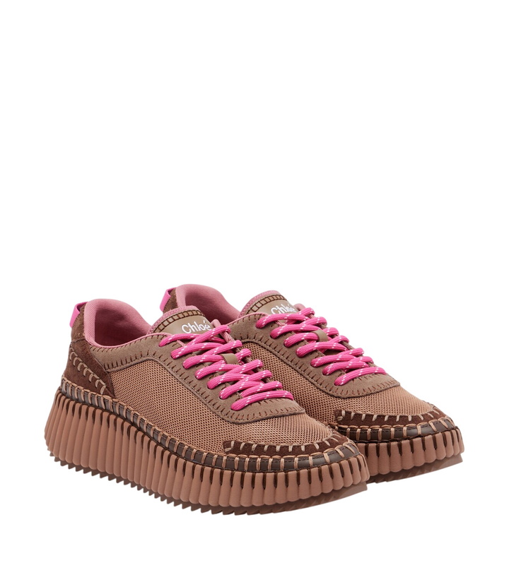 Photo: Chloé Nama leather-trimmed platform sneakers