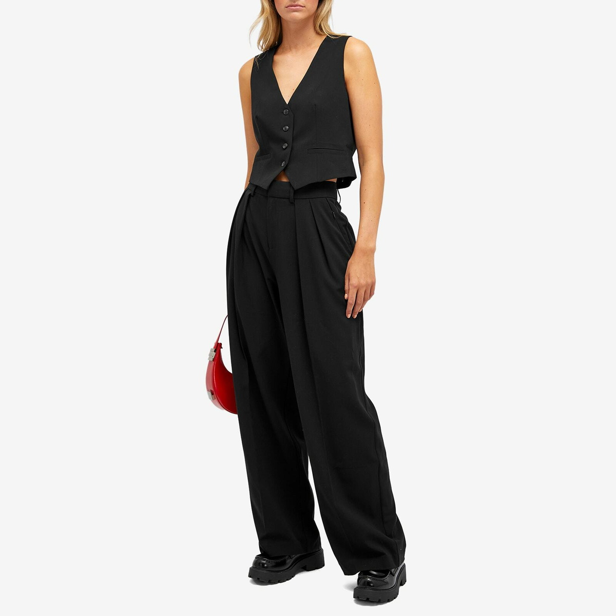 Good American Women's Suiting Vest in Black
