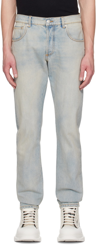 Photo: Alexander McQueen Blue Faded Jeans