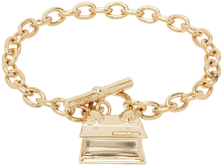Photo: Jacquemus Gold Le Raphia 'Le Bracelet Chiquito Barre' Bracelet