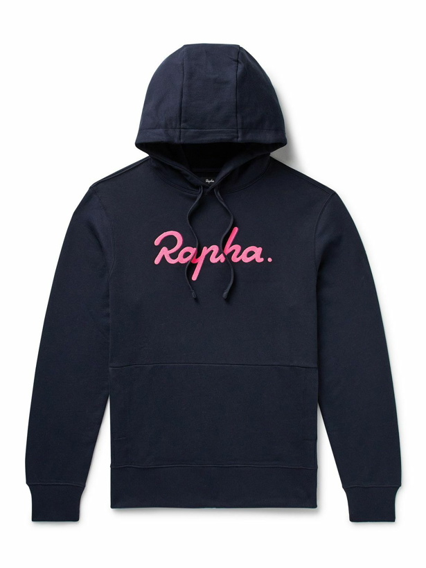 Photo: Rapha - Logo-Embroidered Cotton-Jersey Hoodie - Blue