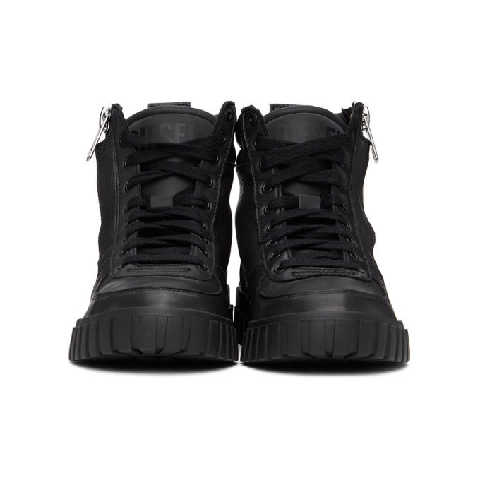 Diesel Black S-RUA Mid Sneakers Diesel