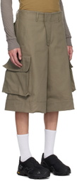 BRYAN JIMENÈZ Khaki Pocket Shorts