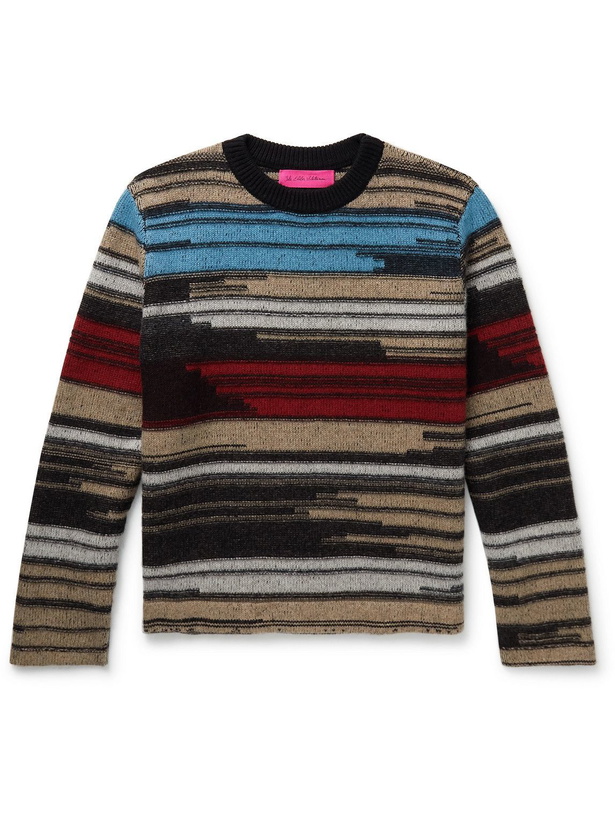 Photo: The Elder Statesman - Striped Cashmere Sweater - Burgundy