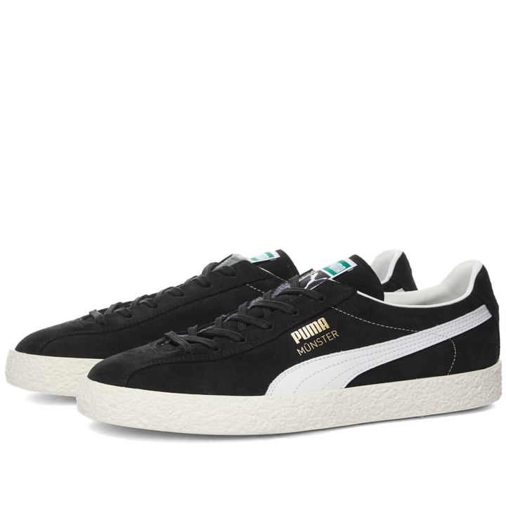 Photo: Puma Men's Muenster Classic Sneakers in Black/White