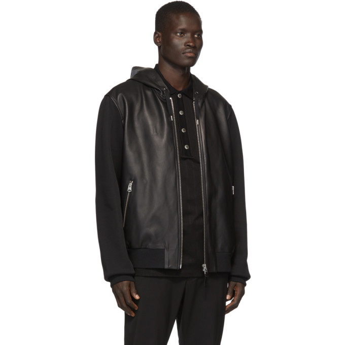 Mackage Black Leather Grant Jacket Mackage