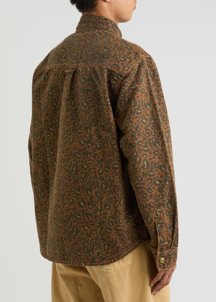 Carhartt Wip Conro Leopard-print Canvas Overshirt Brown