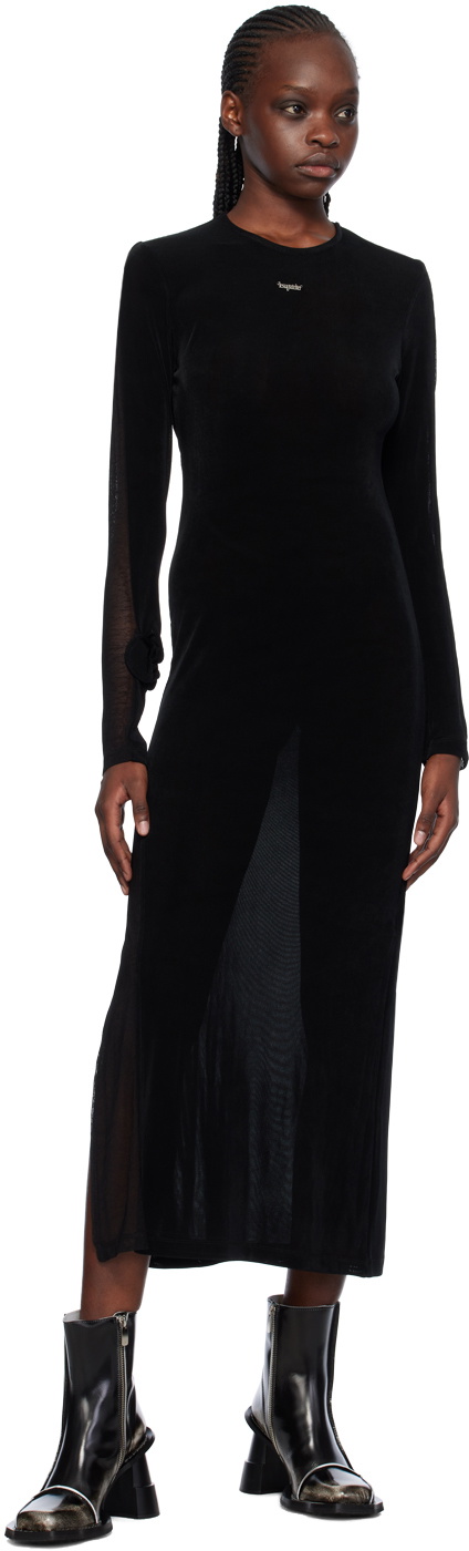 lesugiatelier Black Ribbon Maxi Dress