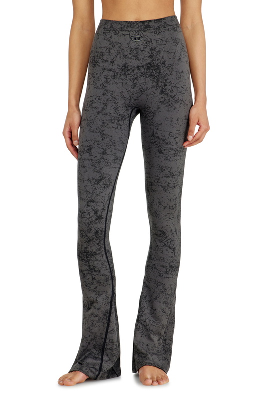Photo: Diesel Fared leggings with utilitarian print - Pants Womens in Grey
