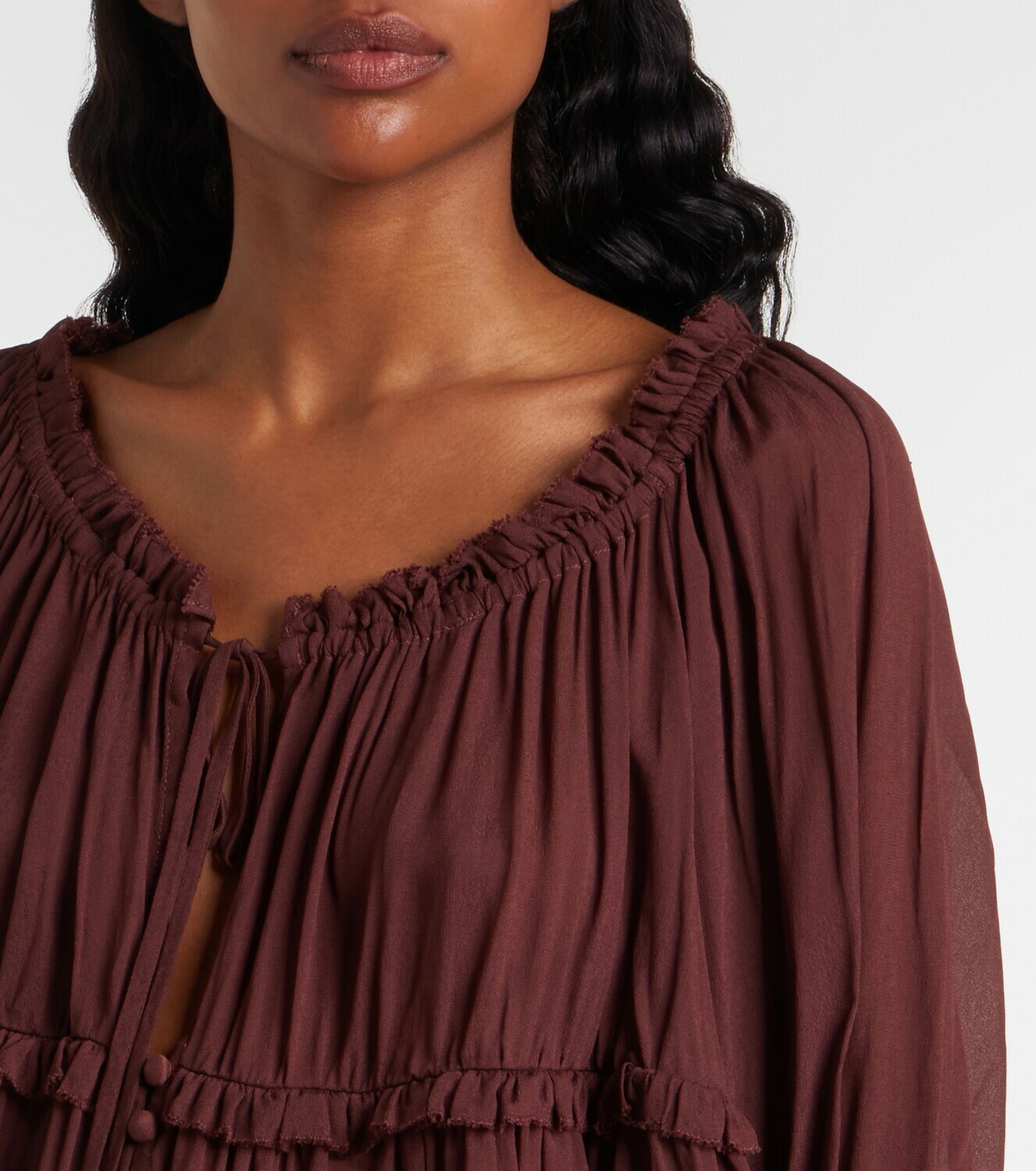 Poupette St Barth Moon ruffled blouse