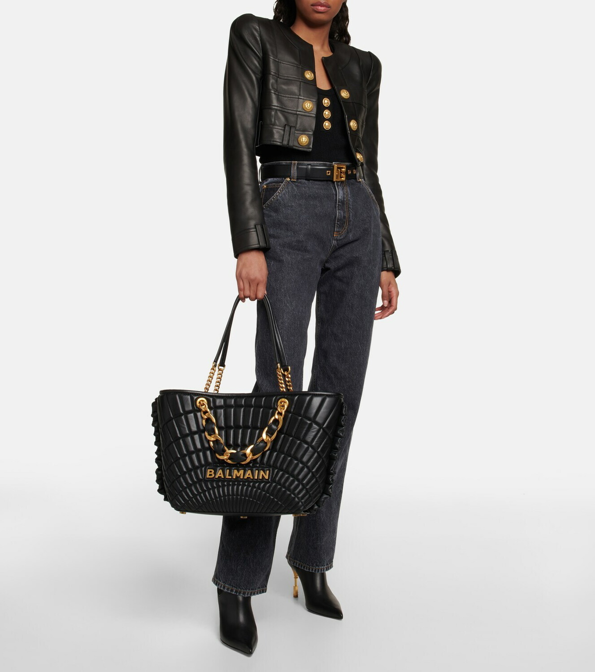 Balmain 1945 Soft quilted leather tote bag Balmain Balmain 1945 Soft quilted leather tote bag Balmain