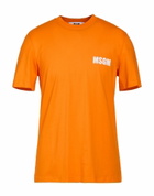 Msgm Mens T-shirt in Orange