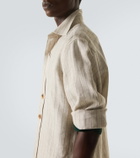 Rubinacci Striped linen and wool shirt
