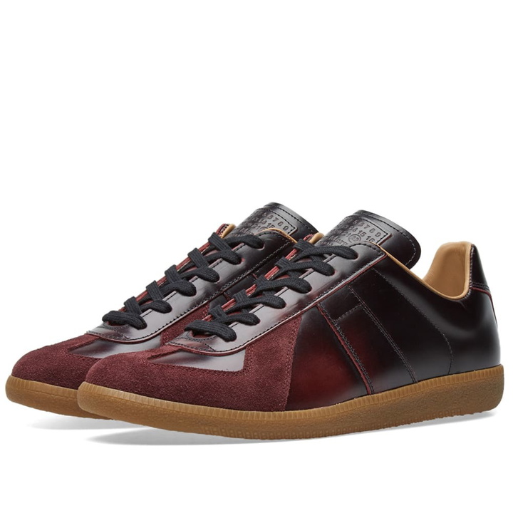 Photo: Maison Margiela 22 Brushed Leather Replica Sneaker Burgundy