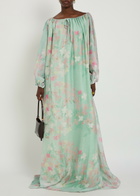 Bernadette Ally Floral-print Woven Maxi Dress Mint
