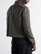 Rick Owens - Tower Alice Mélange Wool Bomber Jacket - Gray