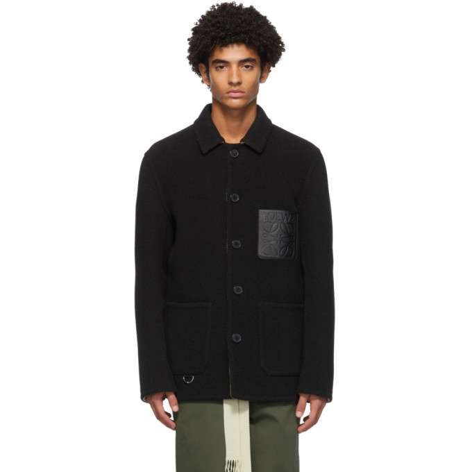 Photo: Loewe Black Wool Workwear Jacket