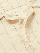 Barena - Checked Linen-Blend Polo Shirt - Neutrals