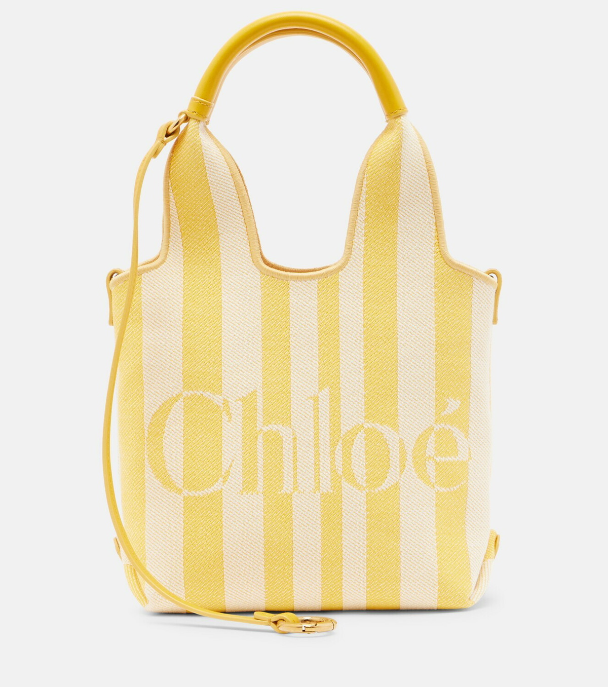 Chloé Stripy Small jacquard tote bag