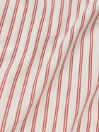 TEKLA - Striped Organic Cotton-Poplin Pyjama Shirt - Red