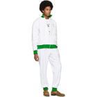 Casablanca White and Green After Sports Track Jacket