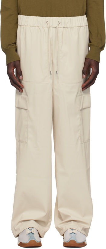 Photo: RAINS Beige Wide Cargo Rain Pants