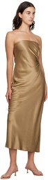 Reformation Gold Nevaeh Maxi Dress