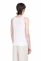 120% Lino Tank Top In White Linen