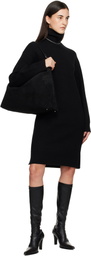 TOTEME Black Broad Turtleneck Minidress