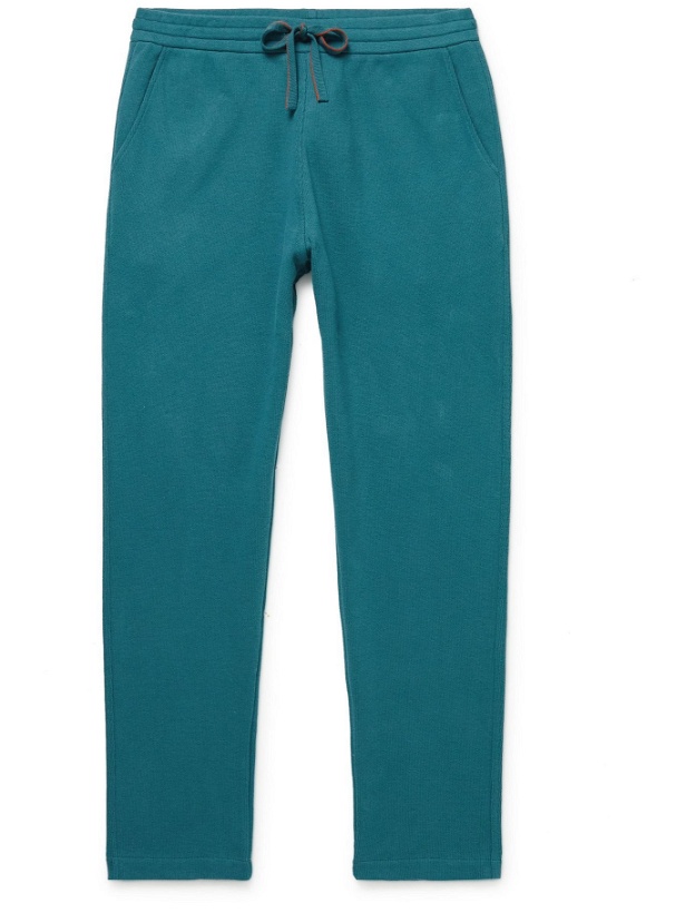Photo: Loro Piana - Slim-Fit Tapered Cotton-Jersey Sweatpants - Blue