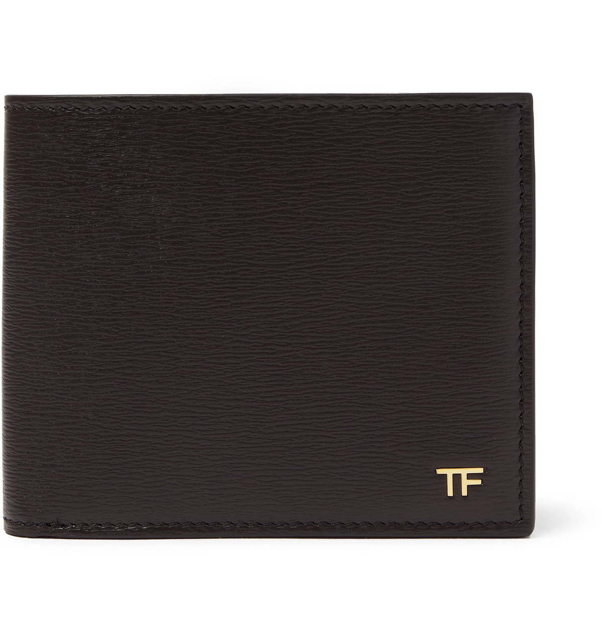 TOM FORD - Textured-Leather Billfold Wallet - Brown TOM FORD