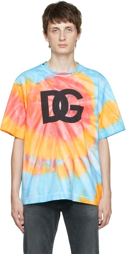 Photo: Dolce & Gabbana Multicolor Tie-Dye T-Shirt