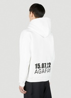 Saint Laurent - Logo Print Hooded Sweatshirt in White