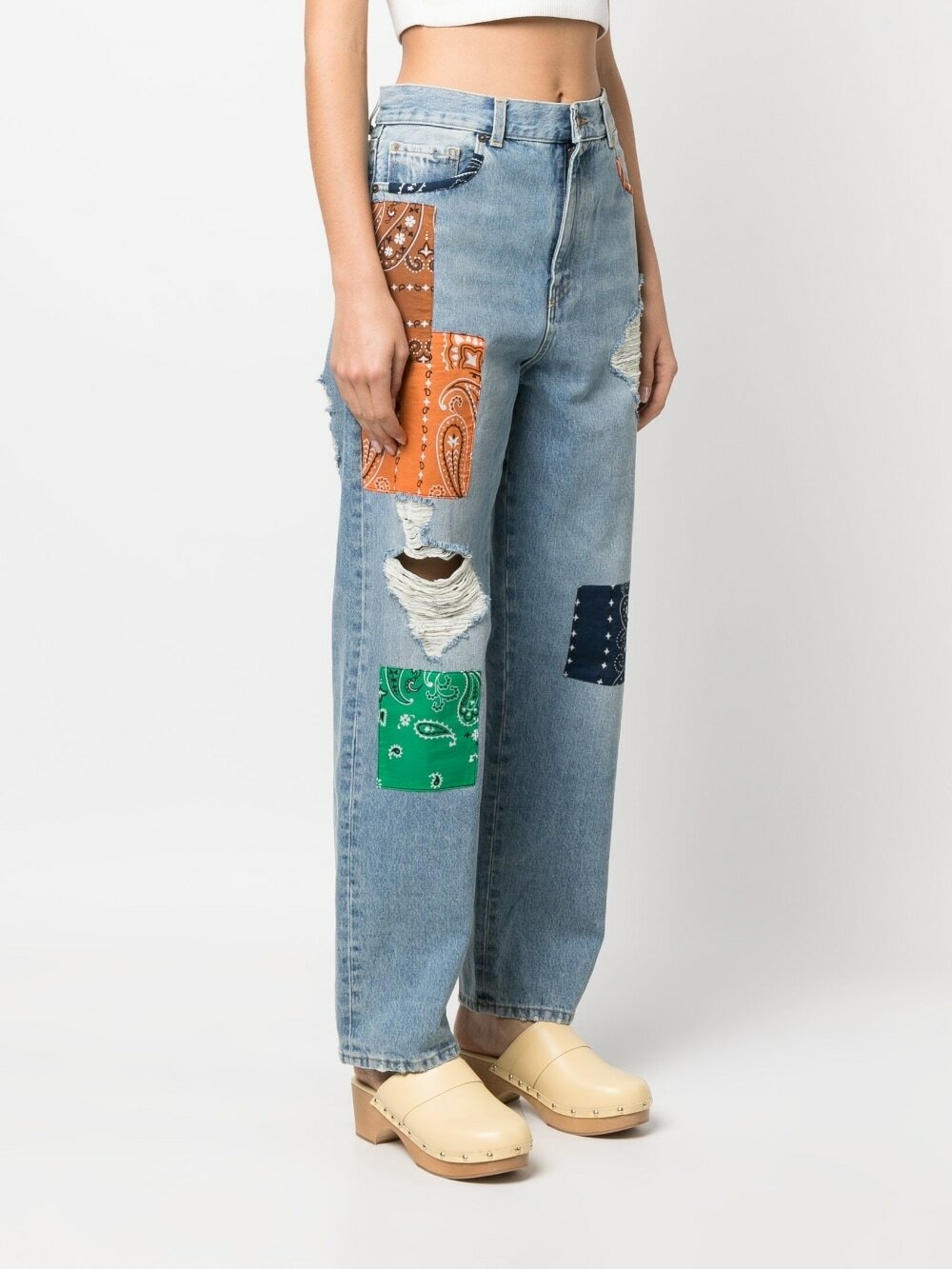 デニム・ジーパン ALANUI Woman Jeans Yellow Cream LWYB003R24DEN002 0360 Alanui Outlet: Jeans woman - Yellow Cream | Alanui jeans