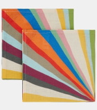 La DoubleJ Rainbow Rays Large set of 2 napkins